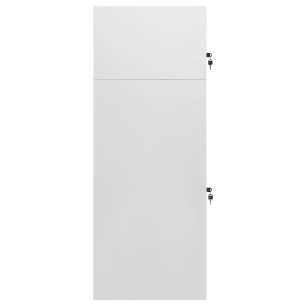 vidaXL Armoire &agrave; selles Gris clair 53x53x140 cm Acier