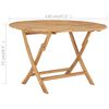 vidaXL Table pliable de jardin &Oslash; 120 cm Bois de teck solide