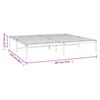 vidaXL Cadre de lit métal sans matelas blanc 183x213 cm