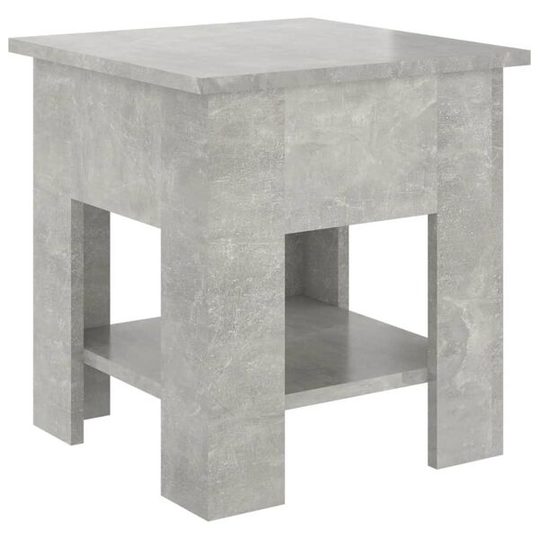 vidaXL Table basse gris béton 40x40x42 cm bois d'ingénierie