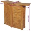 vidaXL Table pliable de bar 155x53x105 cm Bois de teck solide
