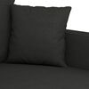 vidaXL Ensemble de canapés 3 pcs avec coussins noir tissu