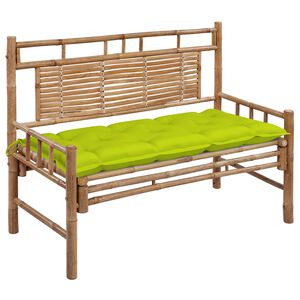 vidaXL Banc de jardin avec coussin 120 cm Bambou