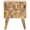 vidaXL Table de chevet 40x30x50 cm Bois de manguier massif