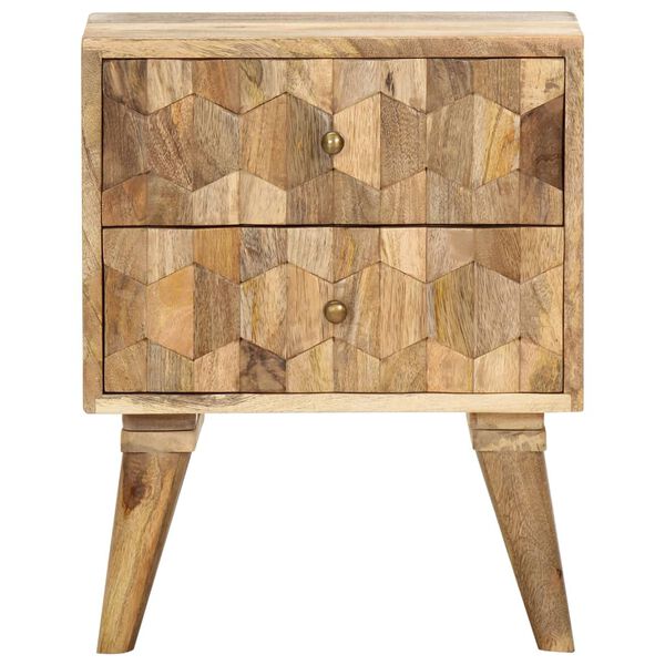 vidaXL Table de chevet 40x30x50 cm Bois de manguier massif