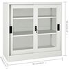 vidaXL Armoire &agrave; portes coulissantes Gris clair 90x40x90 cm Acier