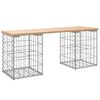 vidaXL Banc de jardin design de gabion 103x31x42 cm bois massif de pin