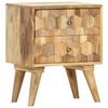 vidaXL Table de chevet 40x30x50 cm Bois de manguier massif