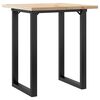 vidaXL Table à manger cadre en O 70x70x75,5cm bois de pin massif acier