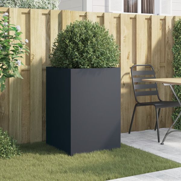 vidaXL Jardini&egrave;re anthracite 52x48x75 cm acier
