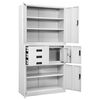 vidaXL Armoire de bureau Blanc 90x40x180 cm Acier