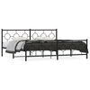 vidaXL Cadre de lit métal sans matelas avec pied de lit noir 193x203cm