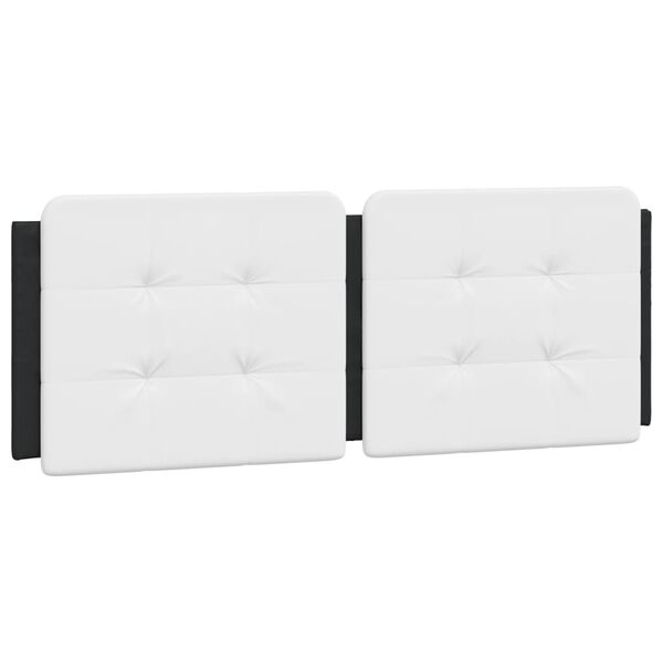 vidaXL Coussin de tête de lit Zadar blanc et noir 137 cm similicuir