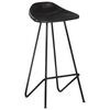 vidaXL Tabourets de bar lot de 2 noir cuir v&eacute;ritable