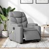 vidaXL Fauteuil inclinable de massage &eacute;lectrique gris clair tissu