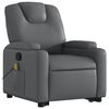 vidaXL Fauteuil inclinable de massage gris similicuir