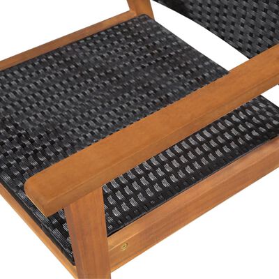 vidaXL Mobilier à dîner de jardin 5 pcs Résine tressée Noir et marron