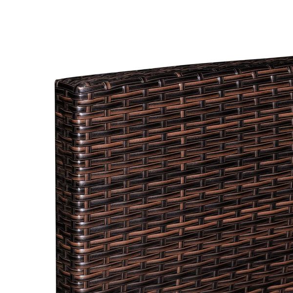 vidaXL Salon de jardin 10 pcs avec coussins R&eacute;sine tress&eacute;e Marron
