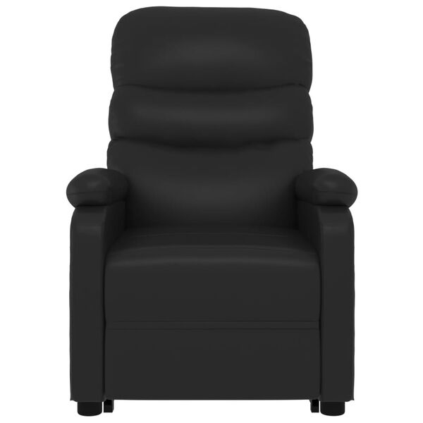 vidaXL Fauteuil de massage Noir Similicuir