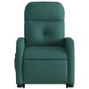 vidaXL Fauteuil inclinable de massage électrique vert foncé tissu