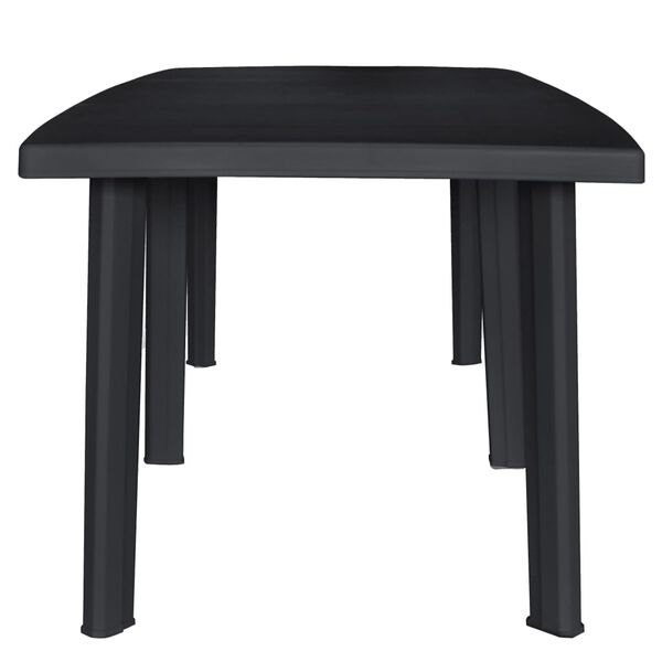 vidaXL Table de jardin Anthracite 216x90x72 cm Plastique