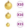 vidaXL Arbre de No&euml;l artificiel pr&eacute;-&eacute;clair&eacute; et boules noir 210 cm PVC