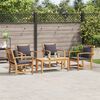 vidaXL Ensemble de canap&eacute; de jardin 5 pcs Naturel Bois de teck massif
