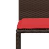 vidaXL Ensemble &agrave; manger de jardin et coussins 7 pcs marron poly rotin