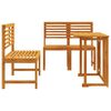 vidaXL Ensemble bistro de jardin 3 pcs Marron Bois d'Acacia Massif