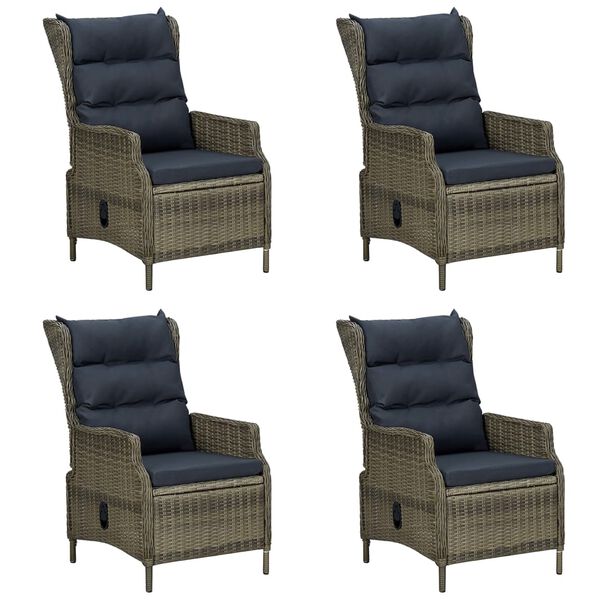 vidaXL Ensemble à manger de jardin 5 pcs Marron