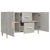 vidaXL Buffet gris b&eacute;ton 100x36x60 cm bois d'ing&eacute;nierie