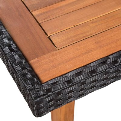 vidaXL Mobilier à dîner de jardin 5 pcs Résine tressée Noir et marron