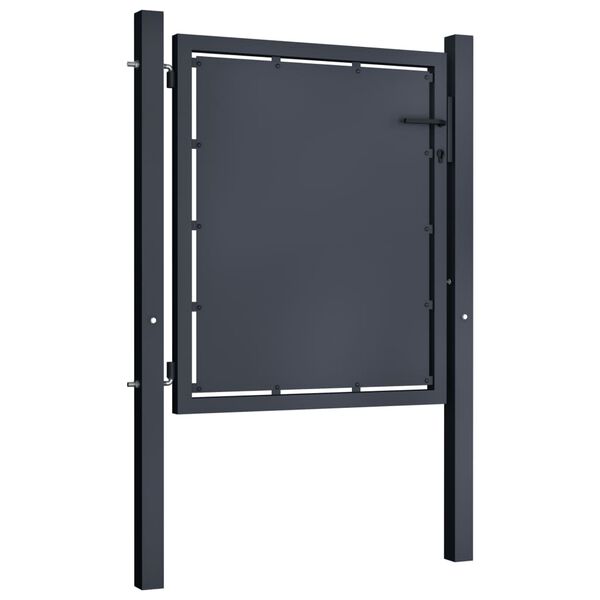 vidaXL Portail de jardin en acier 100x100 cm anthracite