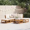 vidaXL Salon de jardin 6 pcs avec coussins bois d'acacia solide