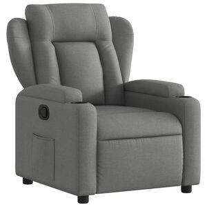 vidaXL Fauteuil inclinable en tissu gris fonc&eacute;