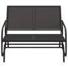 vidaXL Banc oscillant de jardin noir 120,5x76x86,5 cm textilène/acier