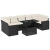 vidaXL Salon de jardin 8 pcs avec coussins noir r&eacute;sine tress&eacute;e
