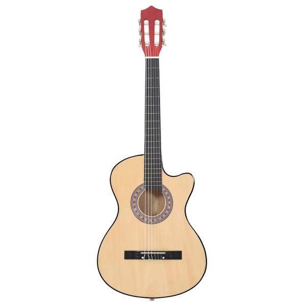 vidaXL Guitare acoustique pan coupé western avec 6 cordes 38" tilleul