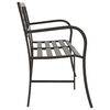 vidaXL Banc double de jardin 246 cm Noir Acier