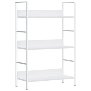 vidaXL Biblioth&egrave;que &agrave; 3 niveaux blanc 60x27,6x90,5cm bois d'ing&eacute;nierie