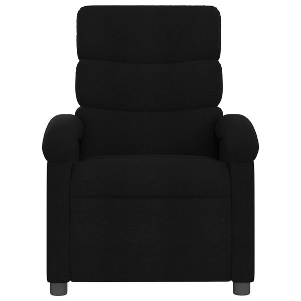 vidaXL Fauteuil inclinable de massage noir tissu