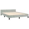 vidaXL Cadre de lit sans matelas gris clair velours