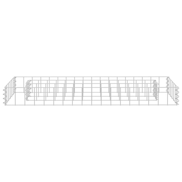 vidaXL Lit sur&eacute;lev&eacute; &agrave; gabion Acier galvanis&eacute; 90x30x10 cm