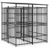 vidaXL Chenil d'ext&eacute;rieur avec toit pour chiens Acier 3,69 m&sup2;