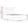 vidaXL Cadre de lit métal sans matelas avec tête de lit noir 100x200cm