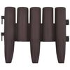 vidaXL Bordures de pelouse 36 pcs Marron 10 m PP