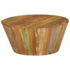 vidaXL Table basse &Oslash;65x31 cm Bois de r&eacute;cup&eacute;ration massif