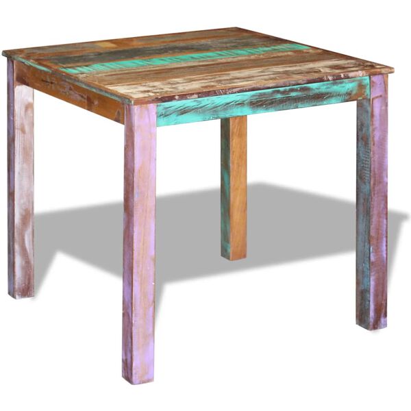 vidaXL Table de salle à manger Bois de récupération massif 80x82x76 cm