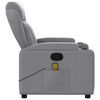vidaXL Fauteuil inclinable de massage gris clair tissu