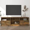 vidaXL Meuble TV Ch&ecirc;ne fum&eacute; 150x33,5x45 cm Bois d'ing&eacute;nierie